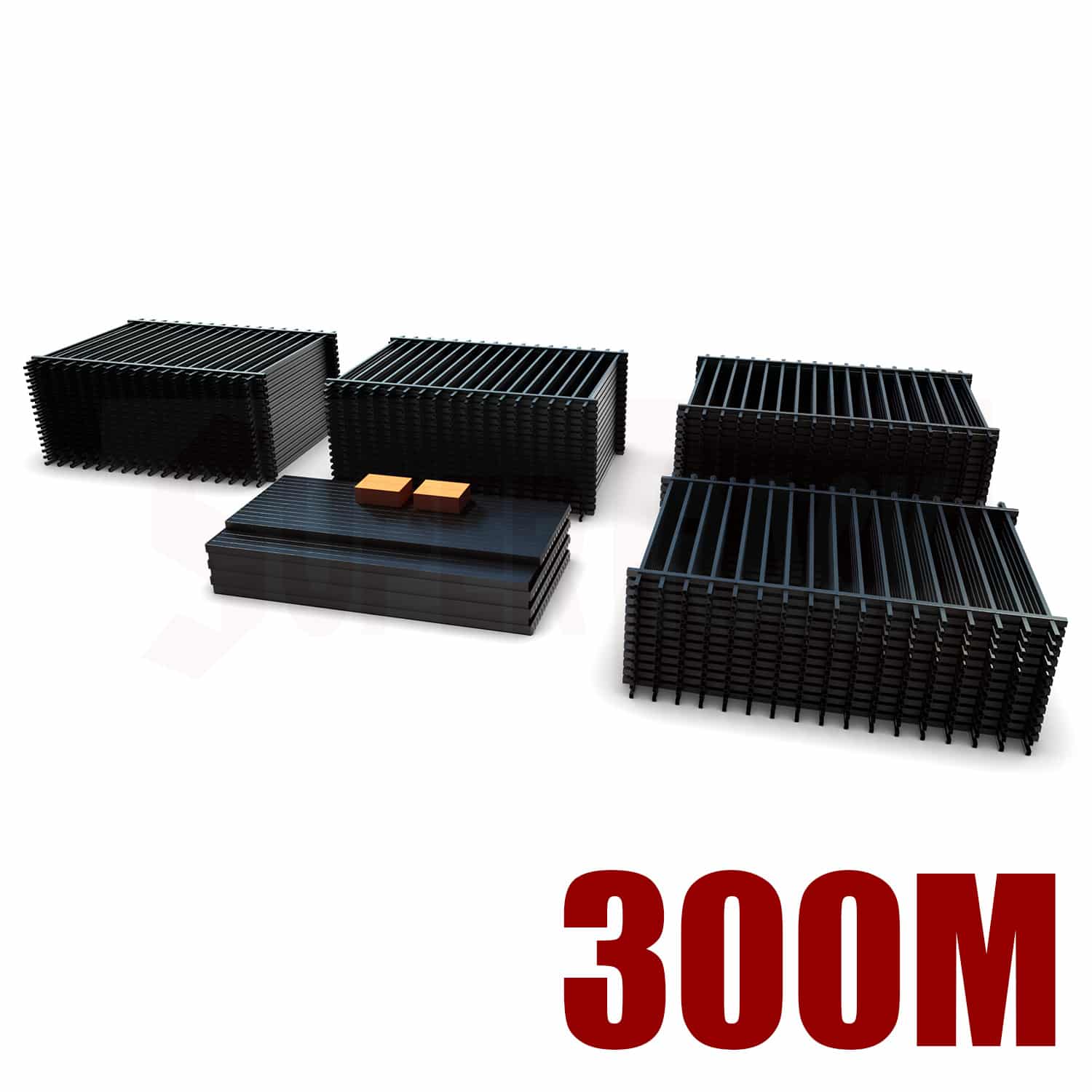 1.8M High Steel Spear Top Security Fencing 300m Combo